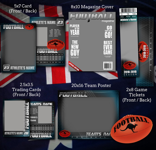 Aussie Football GRAPHITE Suite - Click Image to Close