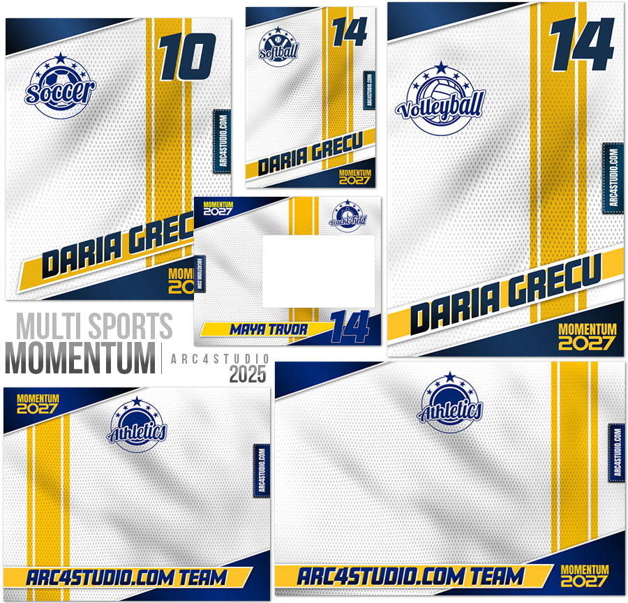 Momentum Sports Photoshop Templates